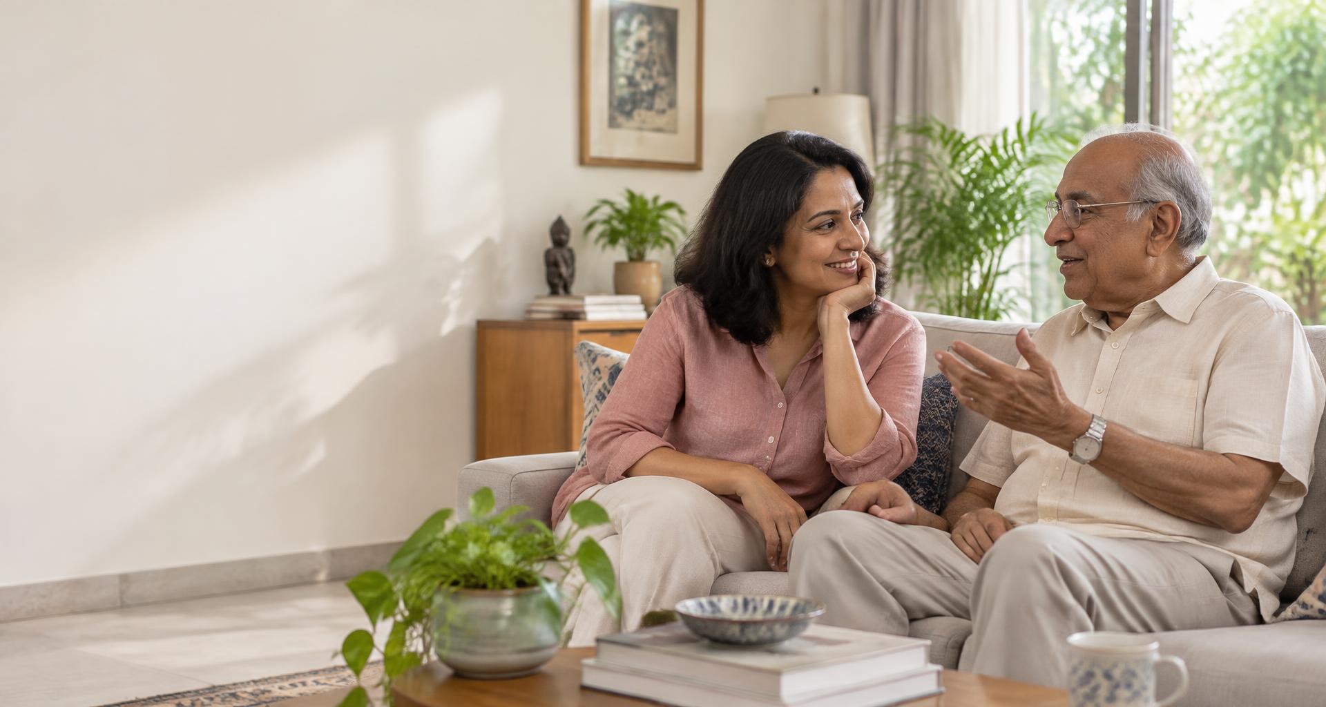 An older adult sharing everyday moments with family